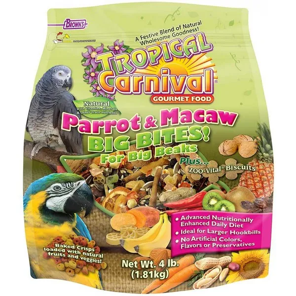 4 Lb F.M. Brown Tropical Carnival Natural Parrot/Macaw - Food